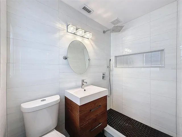 a view of a bathroom from a bathroom
