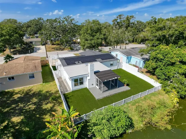 an aerial view of multiple house