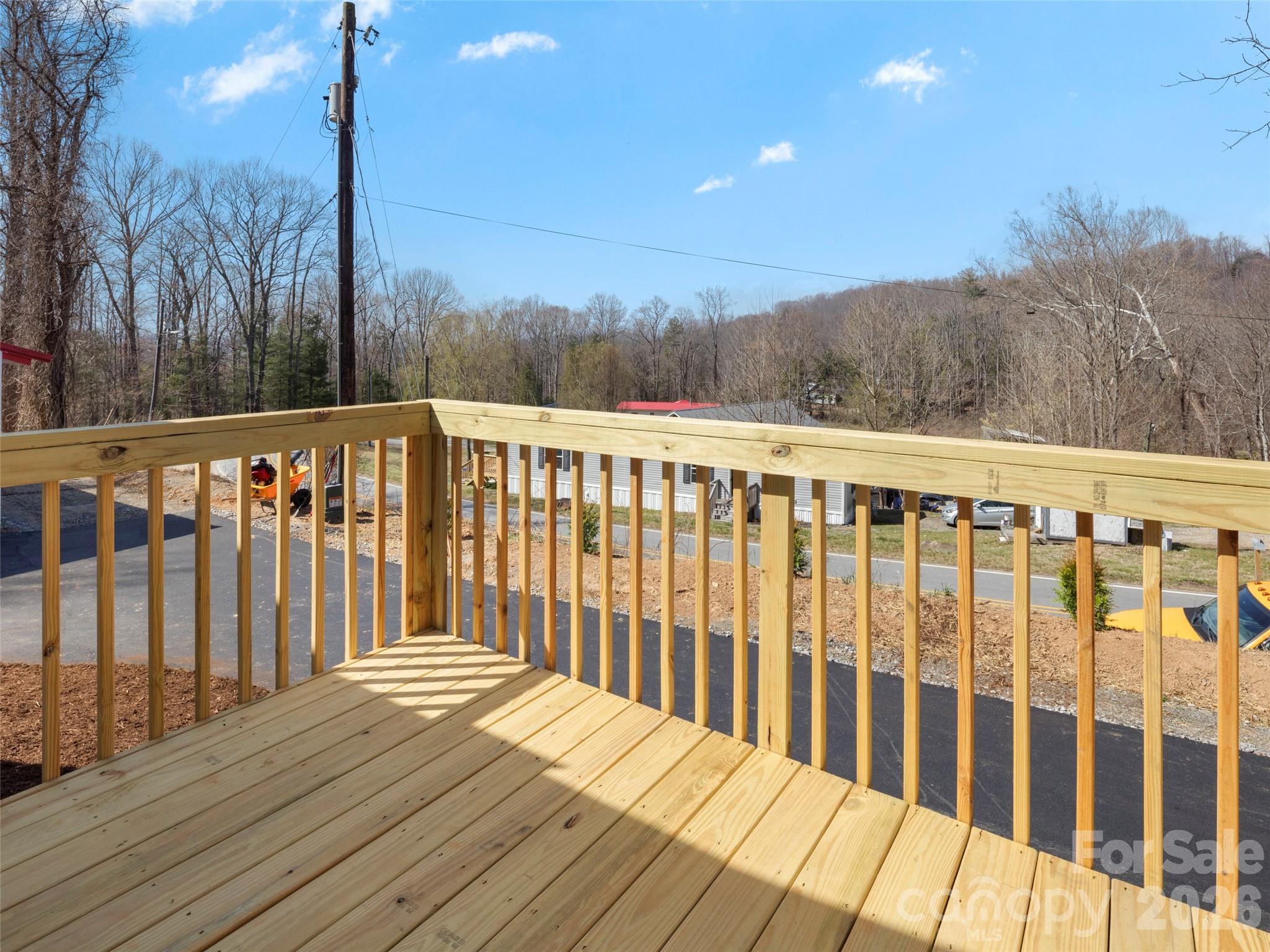 502 Hutch Mountain Road Fletcher, NC 28732 - Photo 24 of 26 a view of wooden deck
