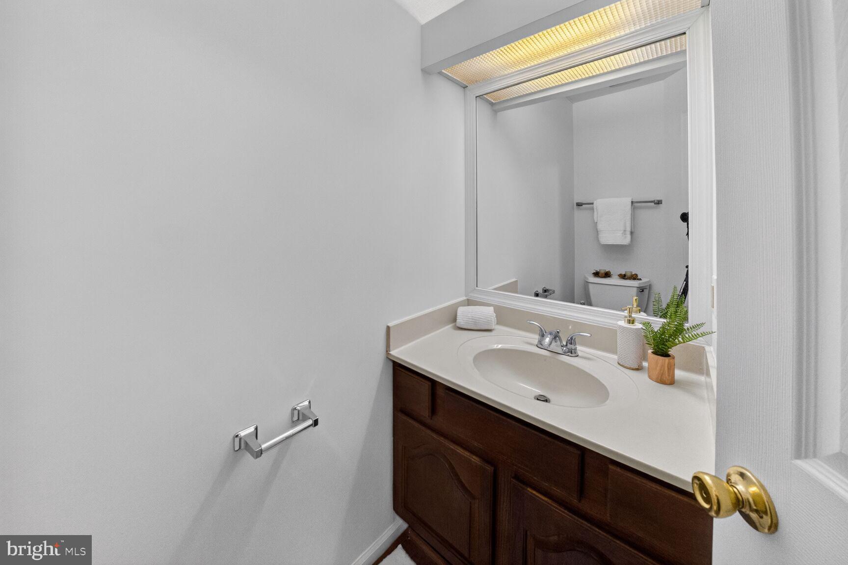 4303 Thistlewood Terrace Burtonsville, MD 20866 - Photo 5 of 26 a bathroom with a sink and a mirror