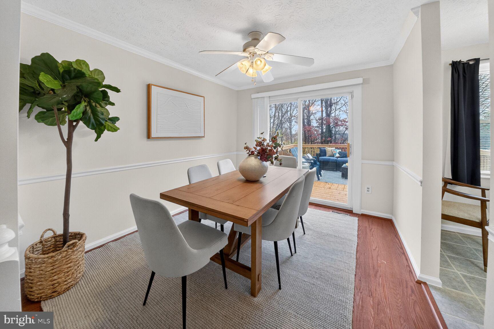 4303 Thistlewood Terrace Burtonsville, MD 20866 - Photo 6 of 26 a view of a dining room with furniture and a potted plant