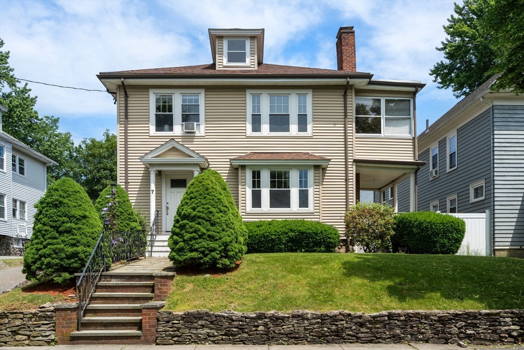 7 Winslow Road Belmont, MA 02478 - Photo 1 of 27 a front view of a house with a yard