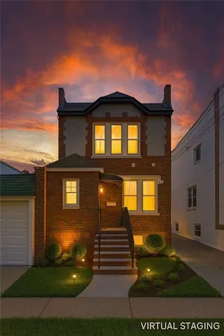 a front view of a house