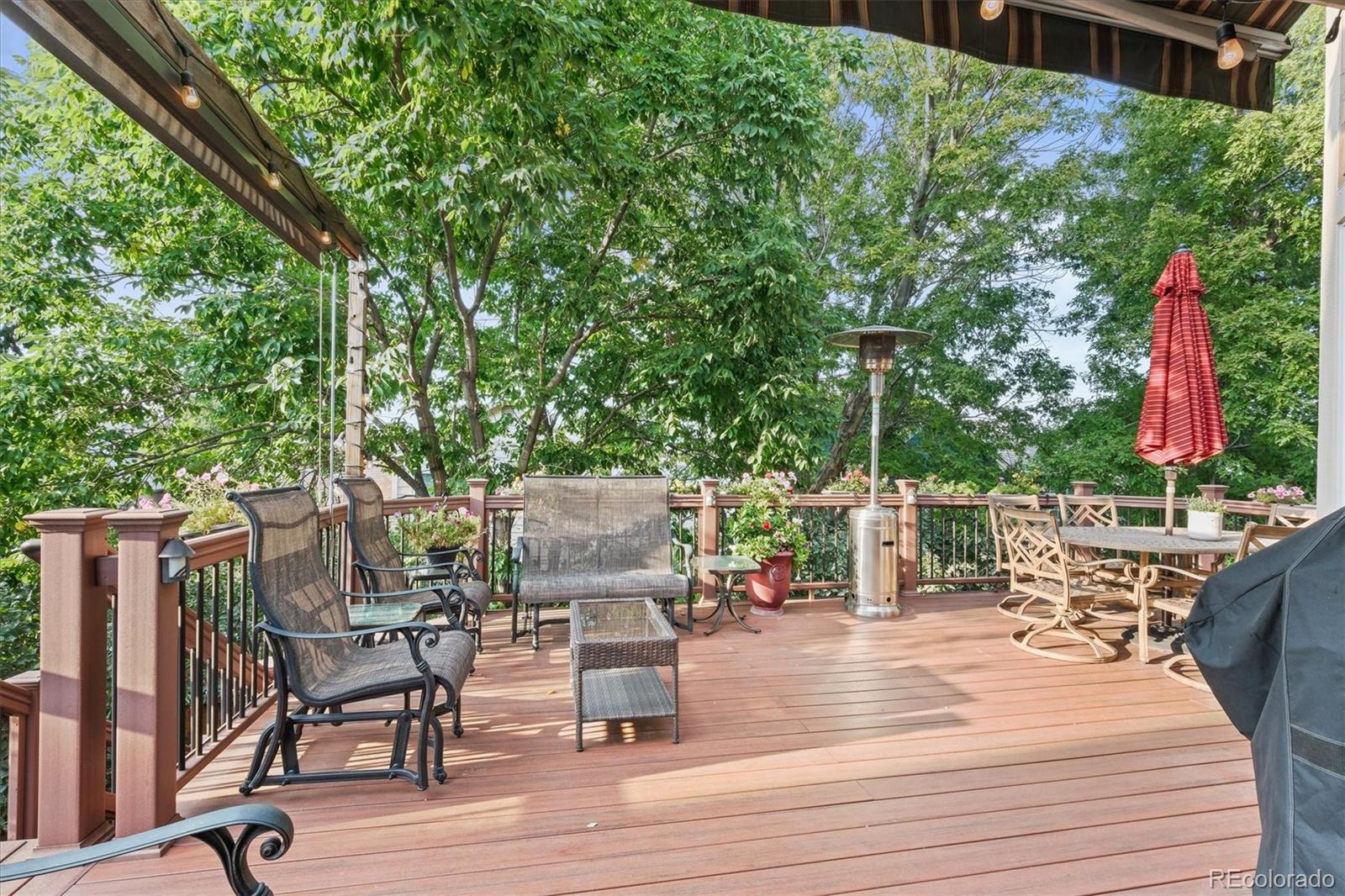 a view of outdoor space with seating space