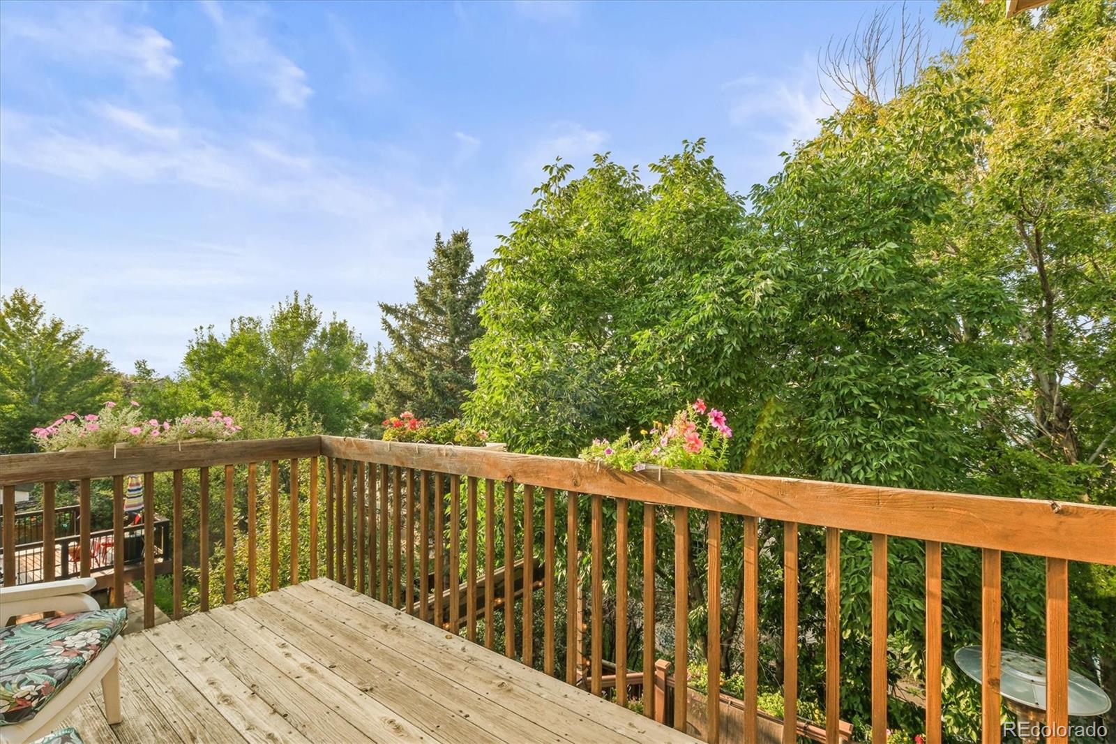 3115 White Oak Lane Highlands Ranch, CO 80129 - Photo 18 of 43 a balcony with trees in front of it