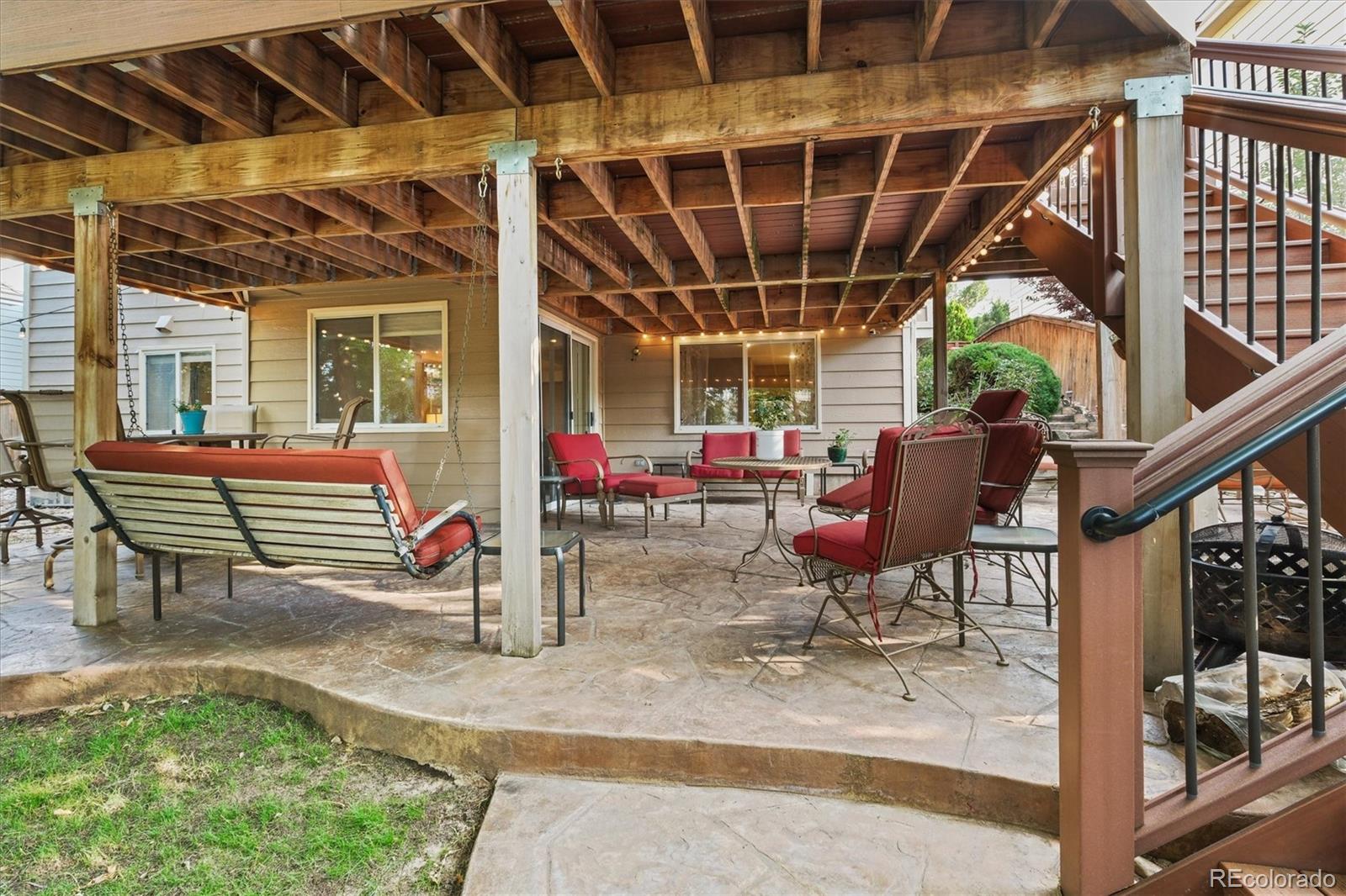 3115 White Oak Lane Highlands Ranch, CO 80129 - Photo 36 of 43 a backyard of a house with seating space