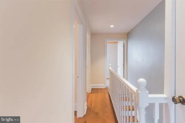 a view of a hallway with entryway