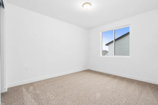 an empty room with a window