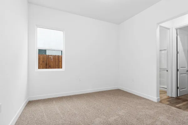 an empty room with a window