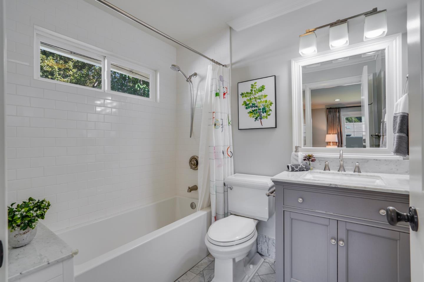1481 Brookmill Road Los Altos, CA 94024 - Photo 32 of 55 a bathroom with a sink toilet and shower
