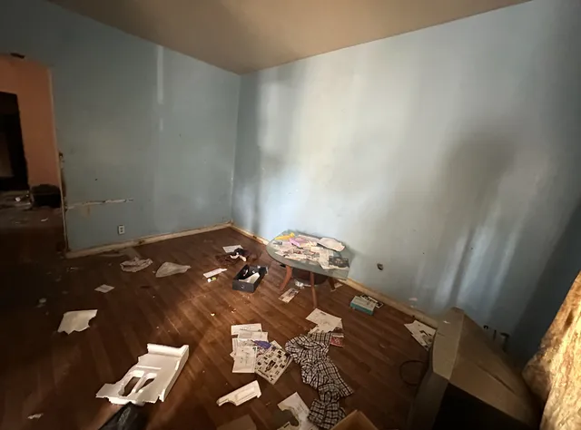 a bathroom with sink and mirror