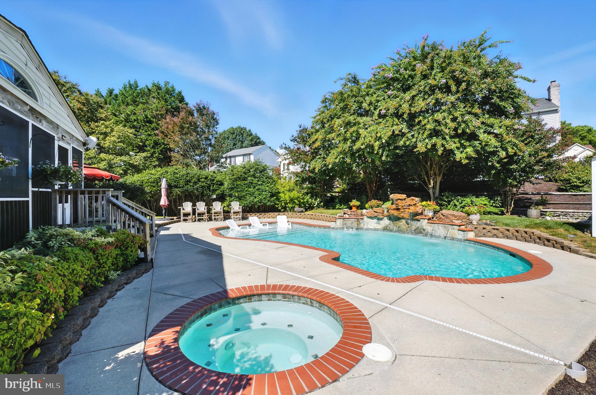 2605 Colpepper Road Abingdon, MD 21009 - Photo 20 of 95 a swimming pool with outdoor seating and plants