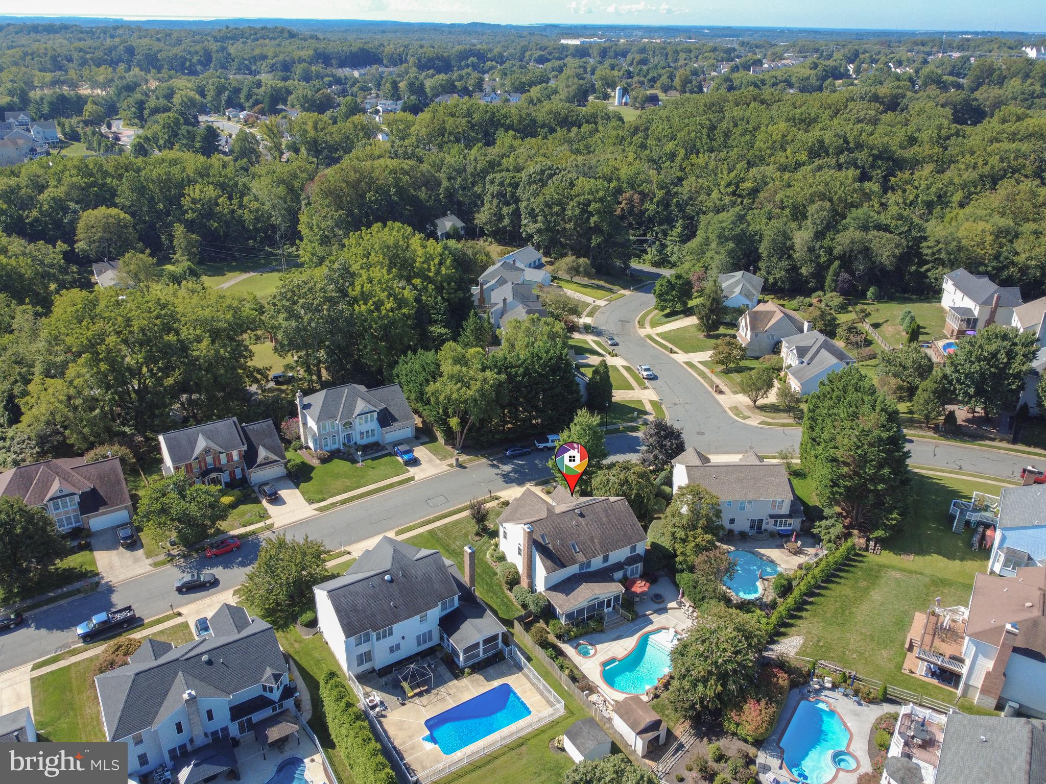 2605 Colpepper Road Abingdon, MD 21009 - Photo 86 of 95 an aerial view of a houses with a swimming pool