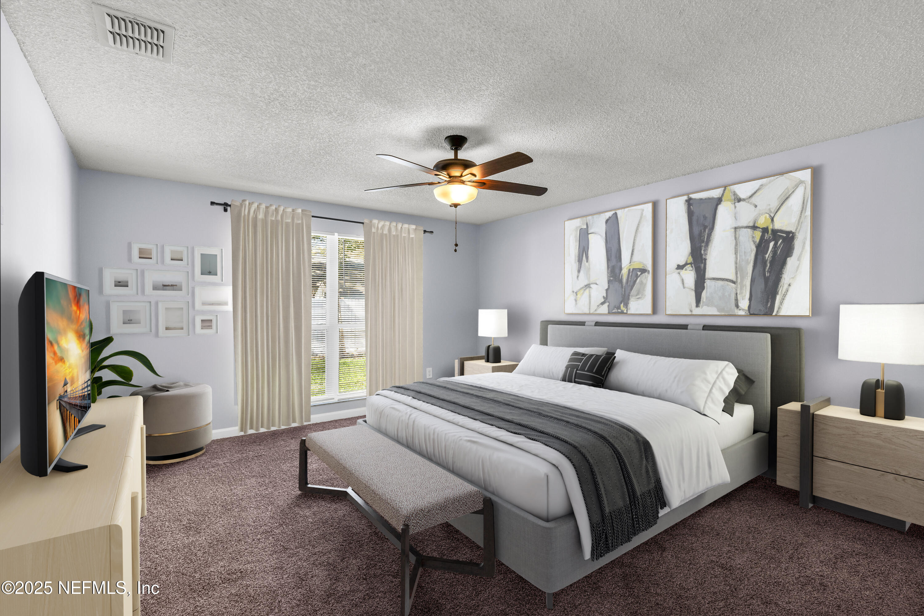 3950 Star Tree Road Jacksonville, FL 32210 - Photo 14 of 33 a bedroom with a bed a window and gym equipment