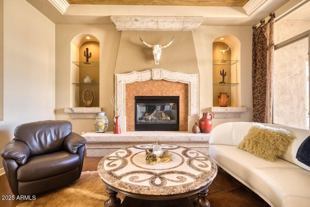 9698 East Vantage Point Road Scottsdale, AZ 85262 - Photo 18 of 74 Living Room Fireplace