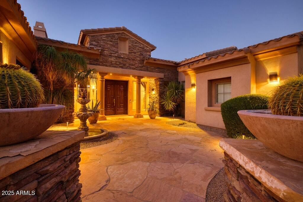 9698 East Vantage Point Road Scottsdale, AZ 85262 - Photo 6 of 74 Front Entrance Fountain