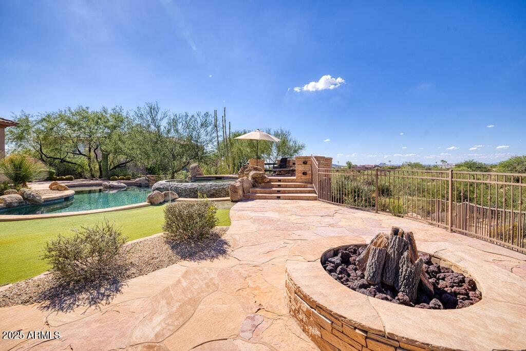 9698 East Vantage Point Road Scottsdale, AZ 85262 - Photo 62 of 74 Fire pit for Cool Desert Nights