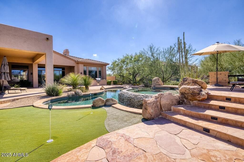 9698 East Vantage Point Road Scottsdale, AZ 85262 - Photo 63 of 74 Steps to Elevated Patio
