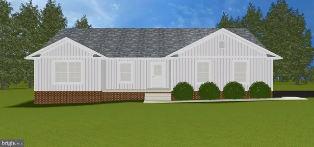 a house view with garden space