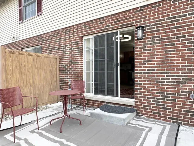 a view of a house with a large window