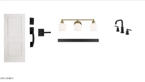 a bathroom with a sink and mirror