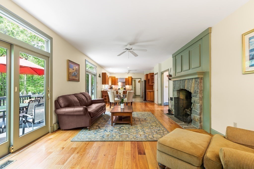 1983 Bay Road Sharon, MA 02067 - Photo 3 of 26 a living room with furniture fireplace and flat screen tv