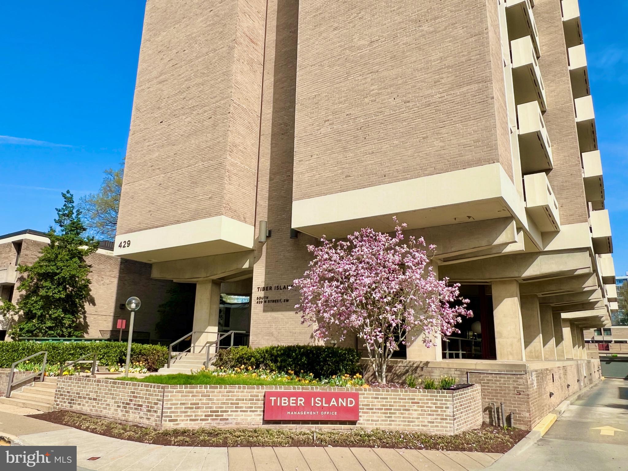 a front view of a building