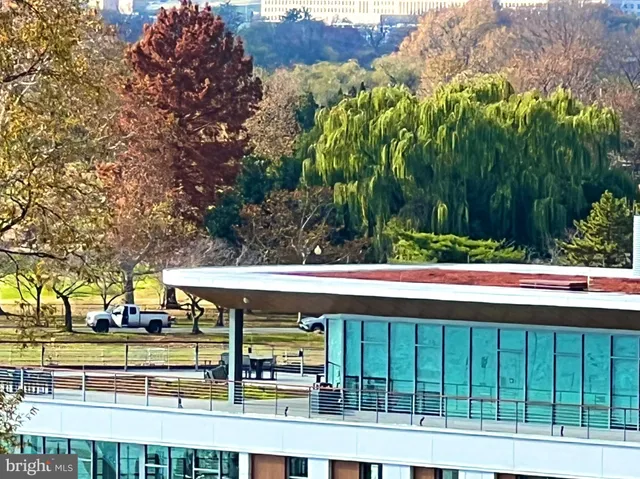 a view of a city with tall buildings