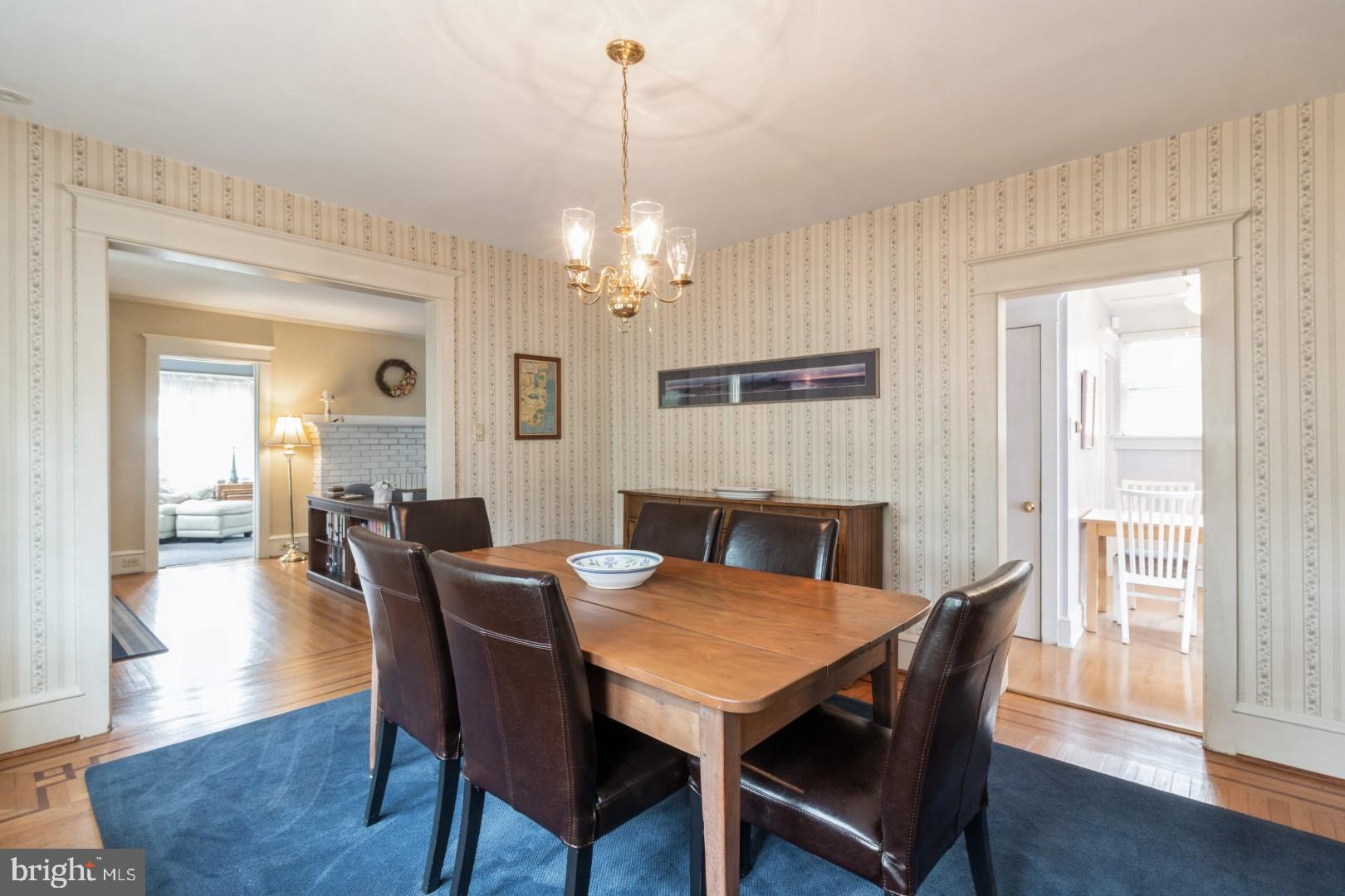 400 Maple Avenue Haddonfield, NJ 08033 - Photo 11 of 31 a view of a dining room with furniture wooden floor and chandelier