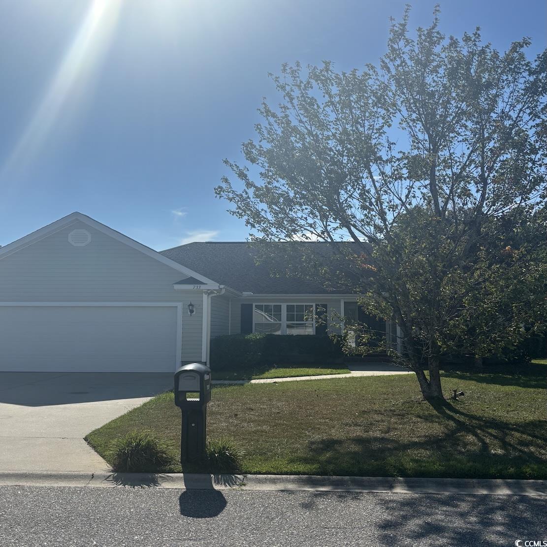 733 Rambler Court Myrtle Beach, SC 29588 - Photo 2 of 10 Single story home with a front lawn, driveway, and a garage