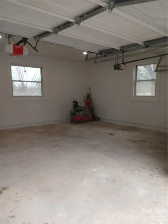 a view of a garage
