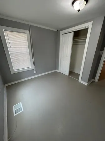 an empty room with a window