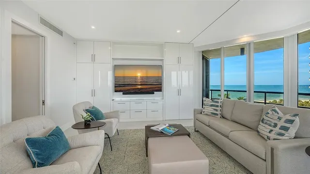 a living room with furniture and a living room