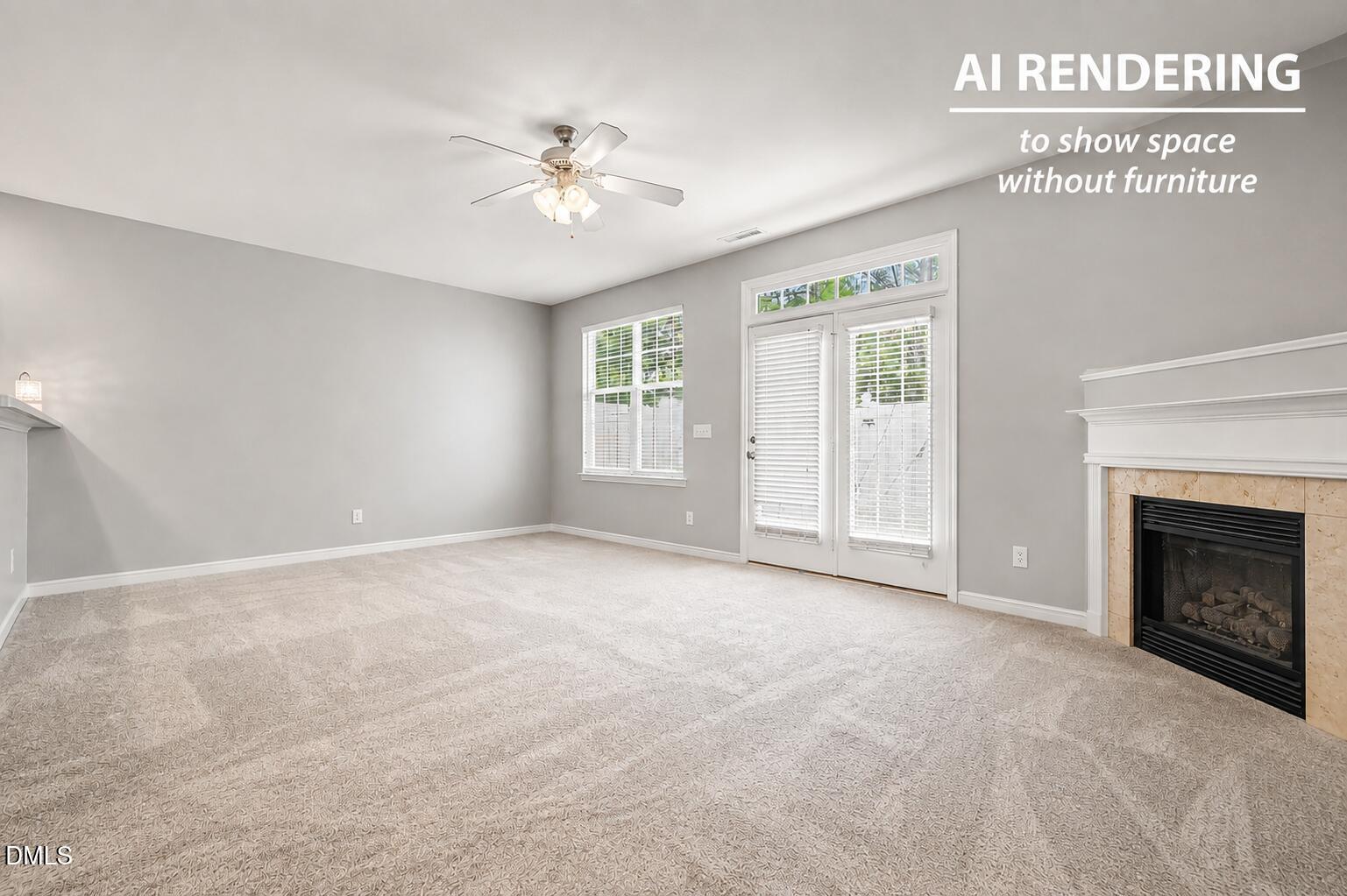 8207 Martello Lane Raleigh, NC 27613 - Photo 10 of 21 living room no furniture