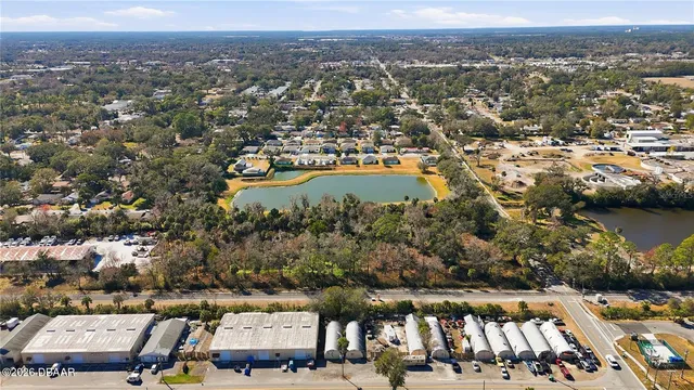 an aerial view of a city