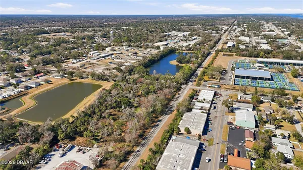 an aerial view of multiple house