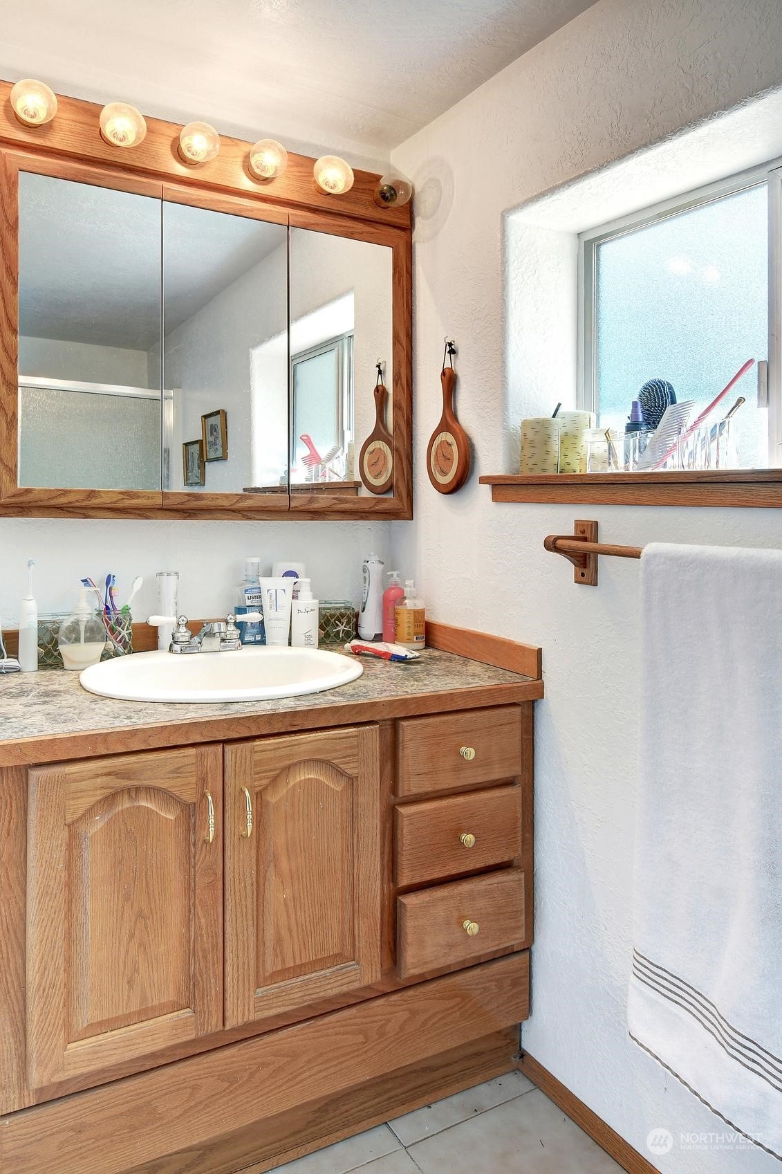 271 East Big Skookum Road Shelton, WA 98584 - Photo 19 of 24 a bathroom with a sink and a mirror