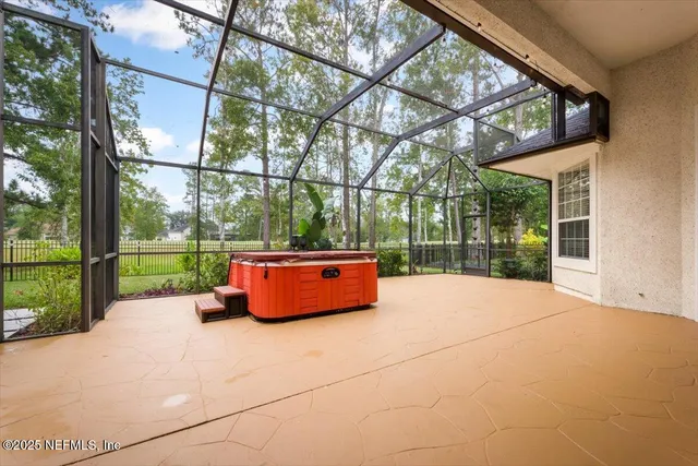 a front view of a house with outdoor space