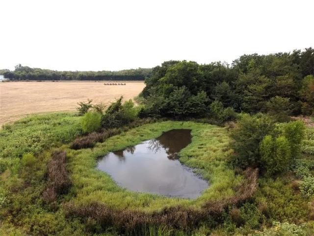 a view of a lake with a yard and mountain view