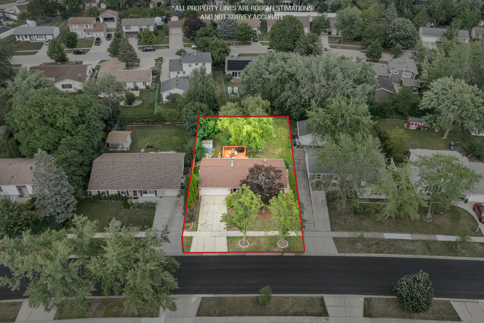 211 David Drive Streamwood, IL 60107 - Photo 17 of 24 an aerial view of house with yard