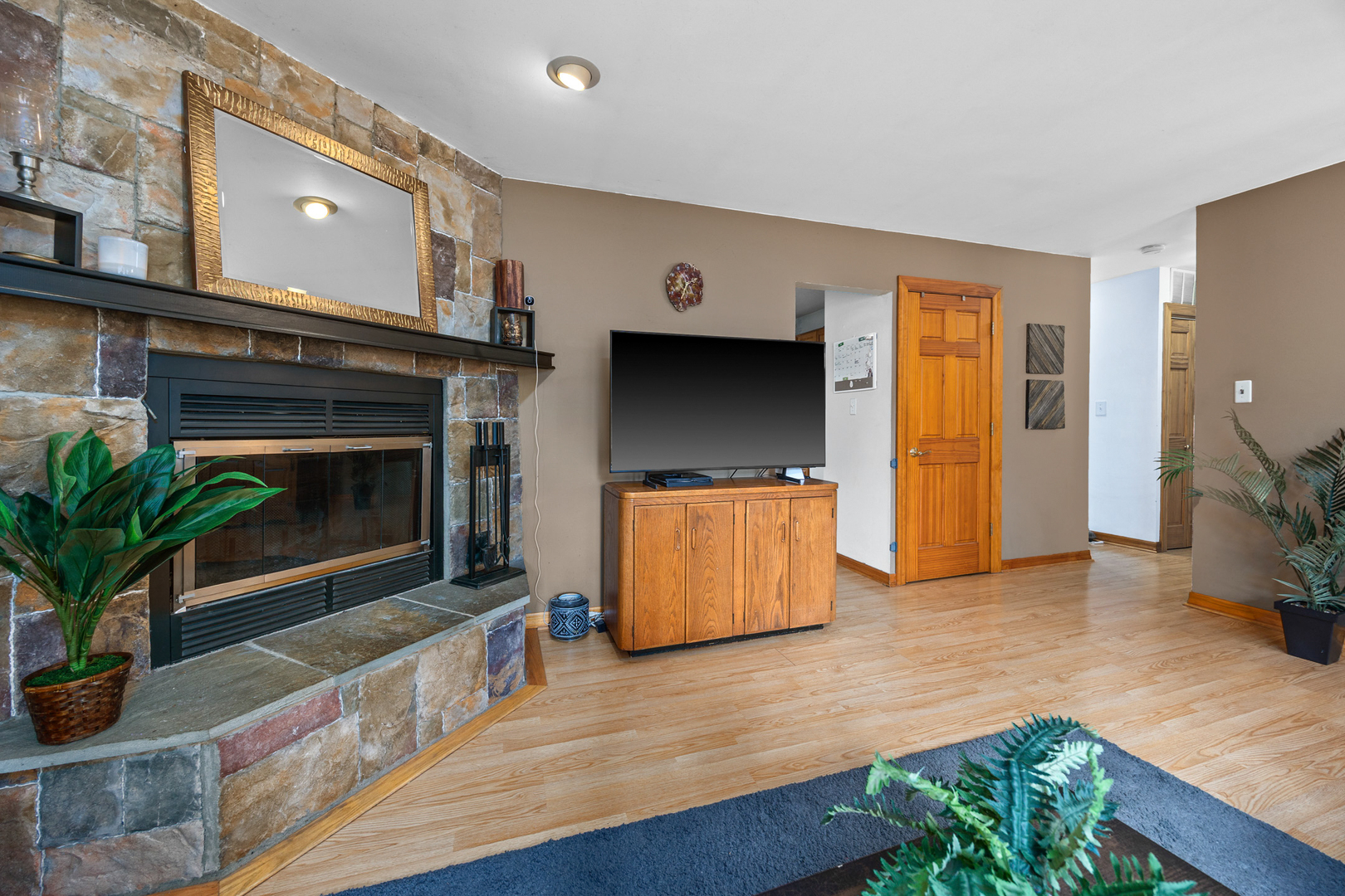 211 David Drive Streamwood, IL 60107 - Photo 5 of 24 a living room with furniture and a fireplace