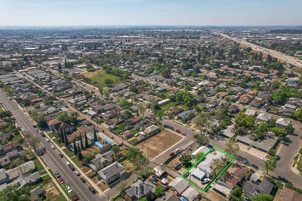 an aerial view of a city with lots of residential buildings