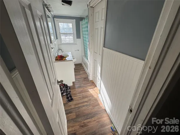 a view of a hallway and a entryway