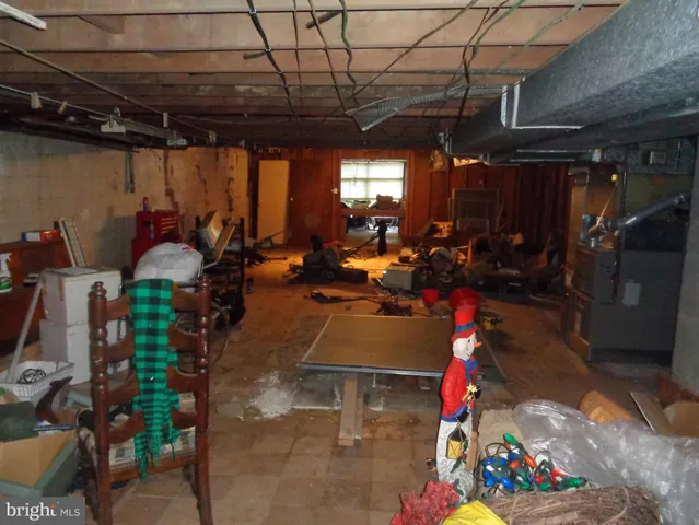 a close view of water heater room