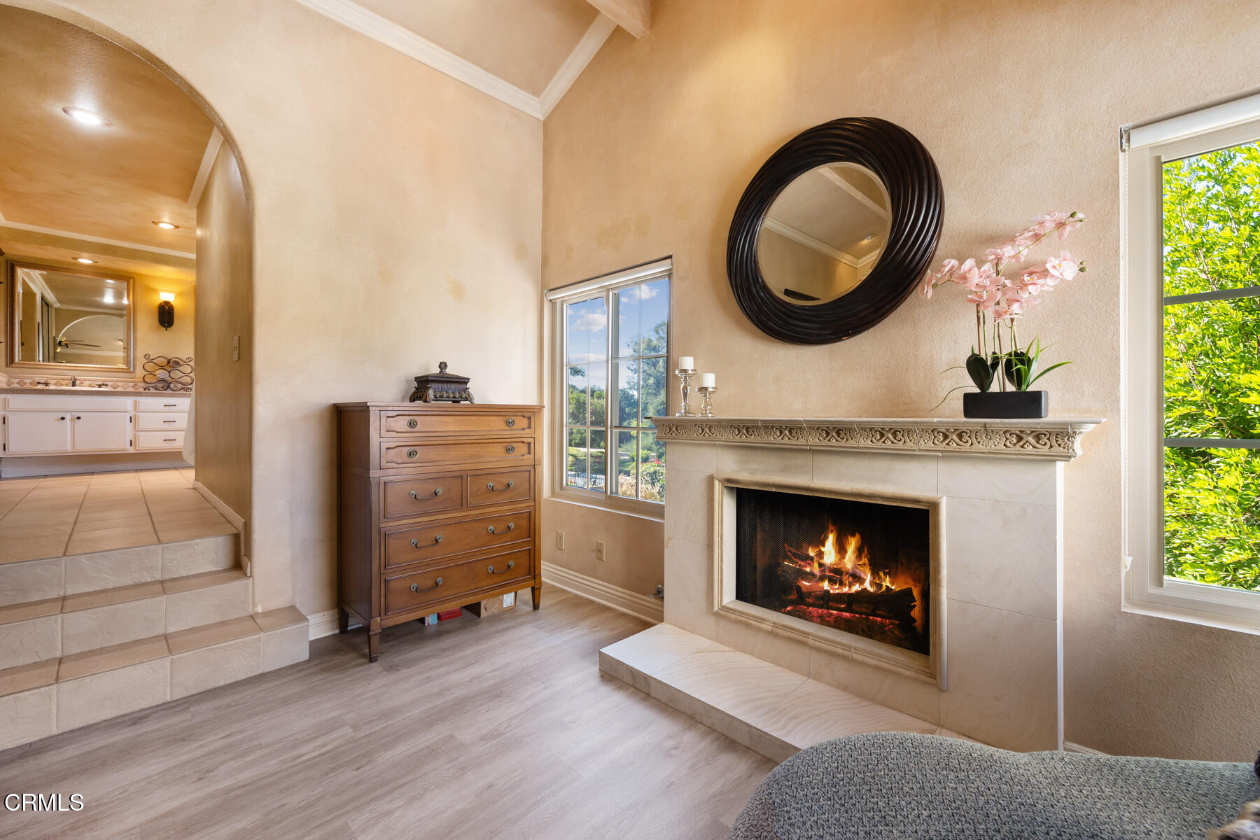 22671 Cheryl Way Lake Forest, CA 92630 - Photo 26 of 51 a living room with furniture and a fireplace
