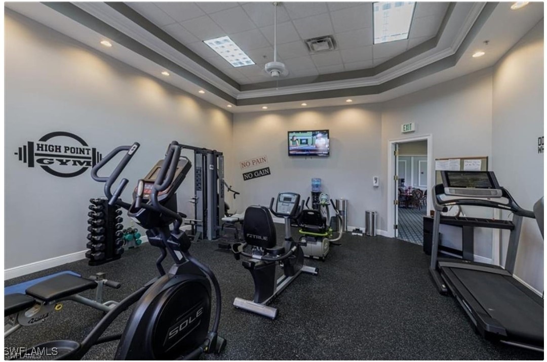 9 High Point Circle North, Unit 102 Naples, FL 34103 - Photo 48 of 48 a view of a room with gym equipment