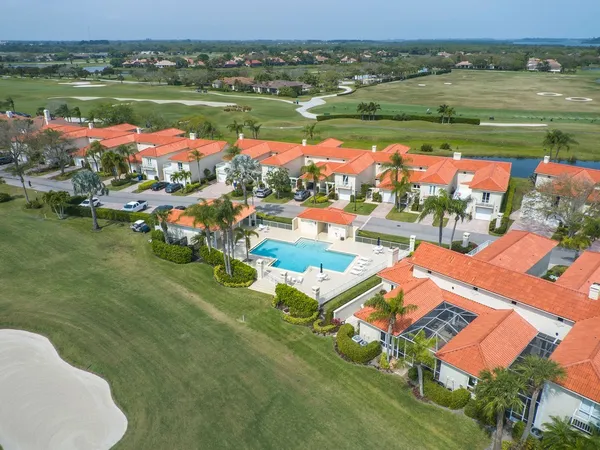 an aerial view of tennis court