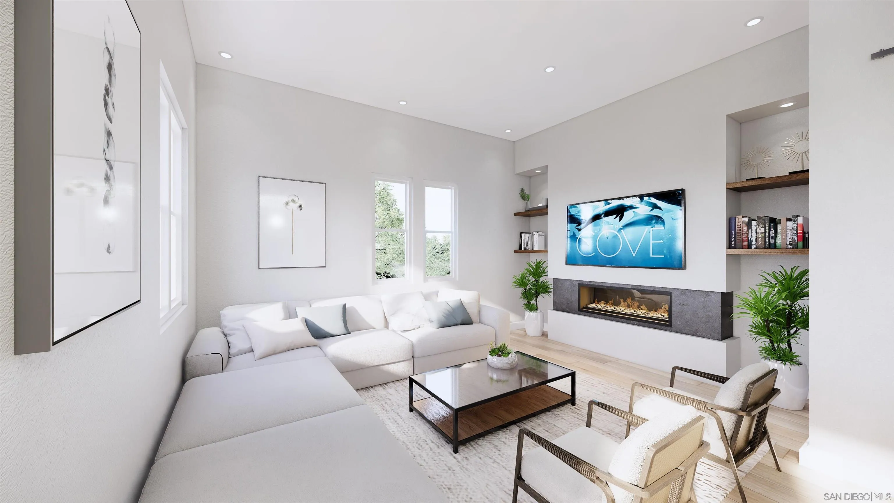 107 Edgeburt Drive Encinitas, CA 92024 - Photo 6 of 20 a living room with furniture and a painting on the wall