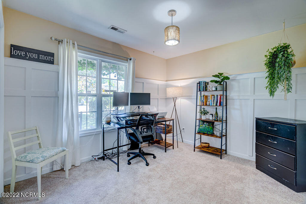 136 Watersfield Road Leland, NC 28451 - Photo 28 of 45 Bedroom 3 with beautiful wainscoted walls