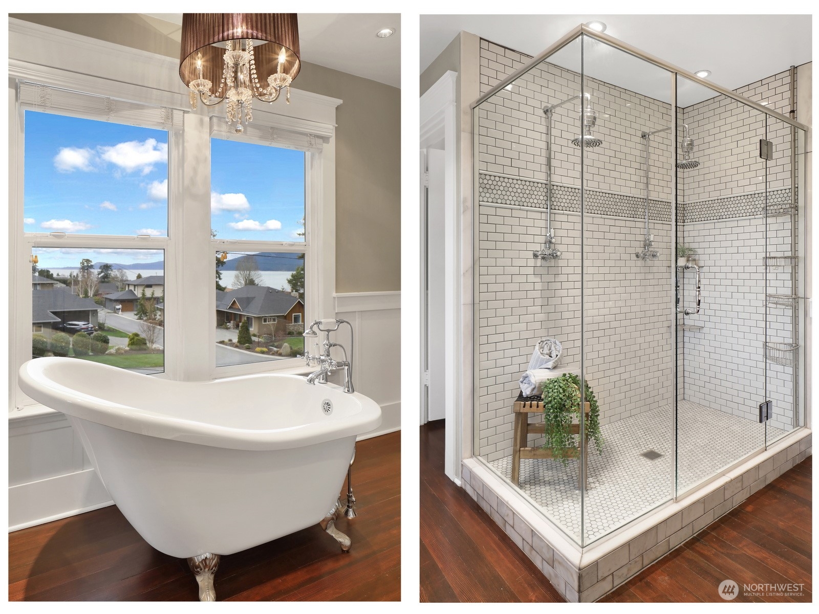 2120 12th Street Anacortes, WA 98221 - Photo 17 of 40 a bathroom with a bathtub and shower
